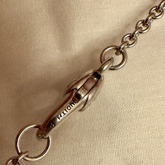 Judith Ripka Elegant Silver And CZ with Heart and Fleur-de-lis Accent 18” - Picture 7 of 9